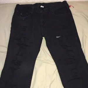 Men’s Distressed True Religion Jeans